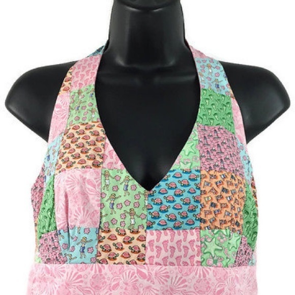 Vineyard Vines Patchwork Vineyard Haven Halter Top - Picture 3 of 8